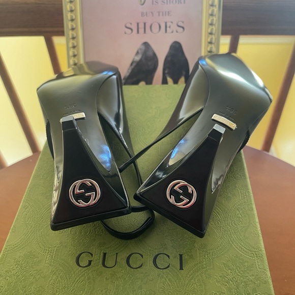 Gucci black slingback 3” heels (Authentic) - Picture 4 of 5